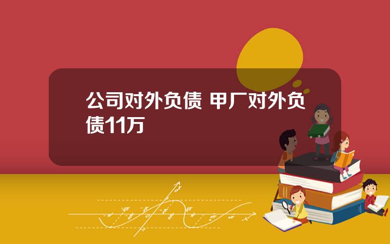 公司对外负债 甲厂对外负债11万